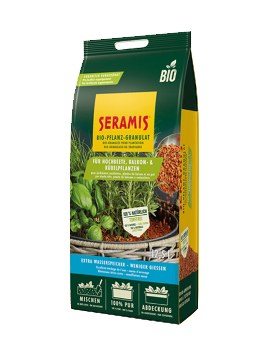 SERAMIS® Bio-Pflanz-Granulat für Hochbeete-, Balkon- und Kübelpflanzen